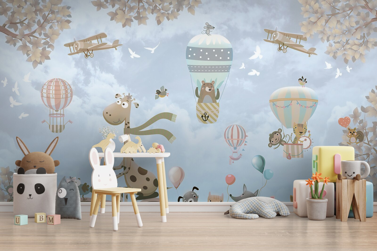 Fototapeta zvieratá cestujú rôznymi dopravnými prostriedkami