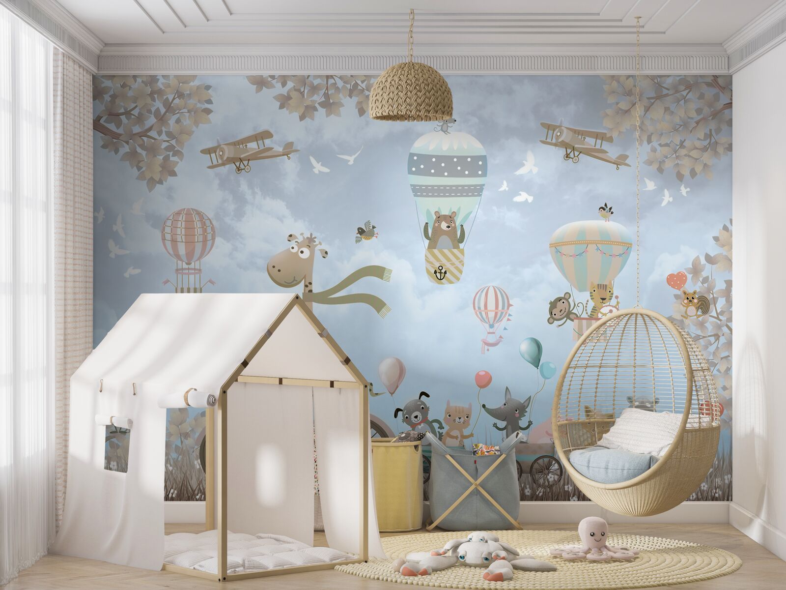 Fototapeta zvieratá cestujú rôznymi dopravnými prostriedkami