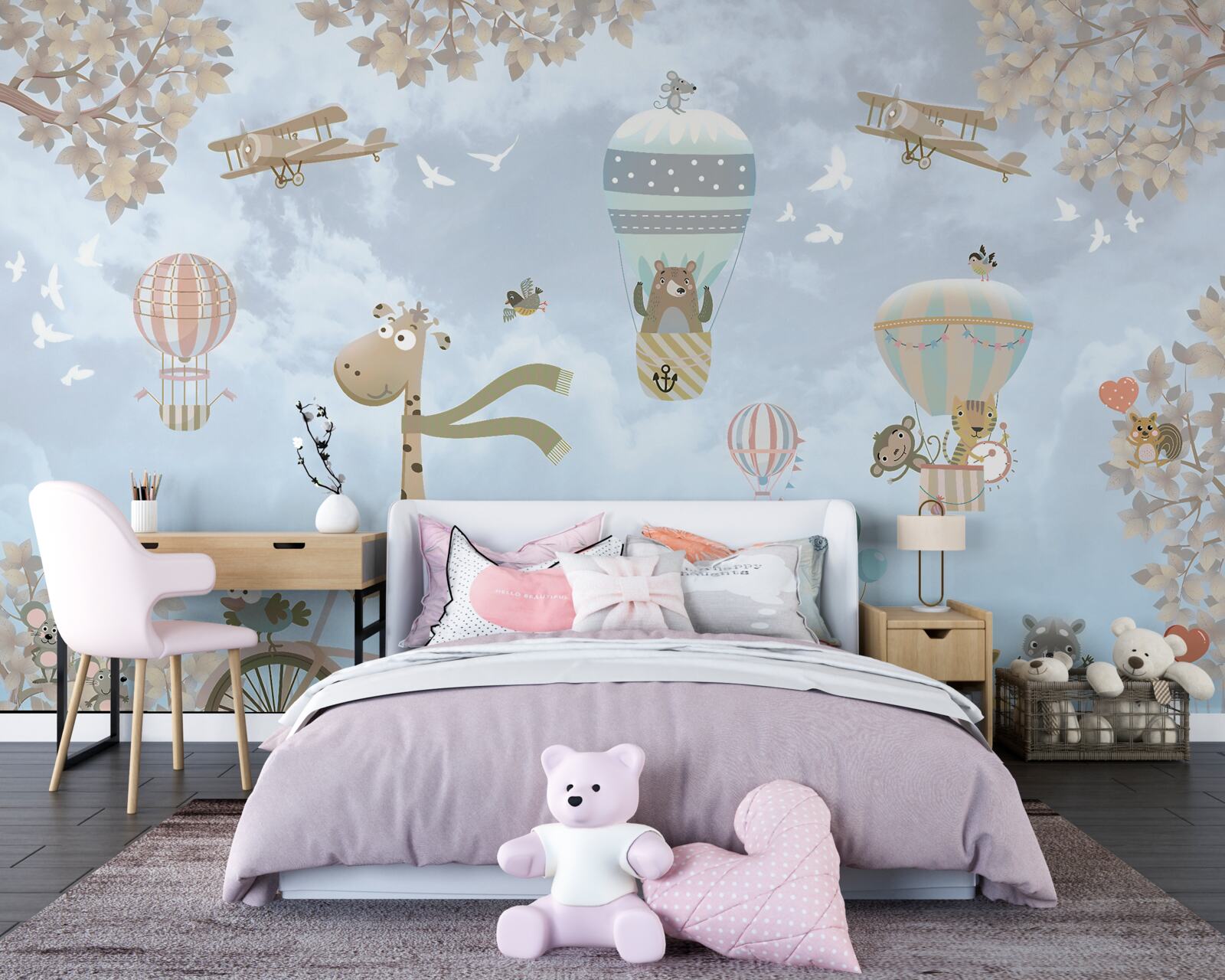 Fototapeta zvieratá cestujú rôznymi dopravnými prostriedkami