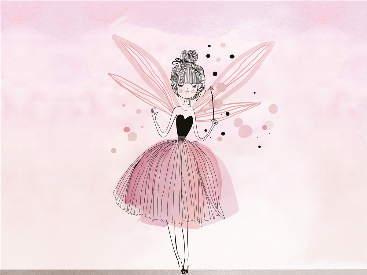 Fototapeta veštec na ružovom pozadí