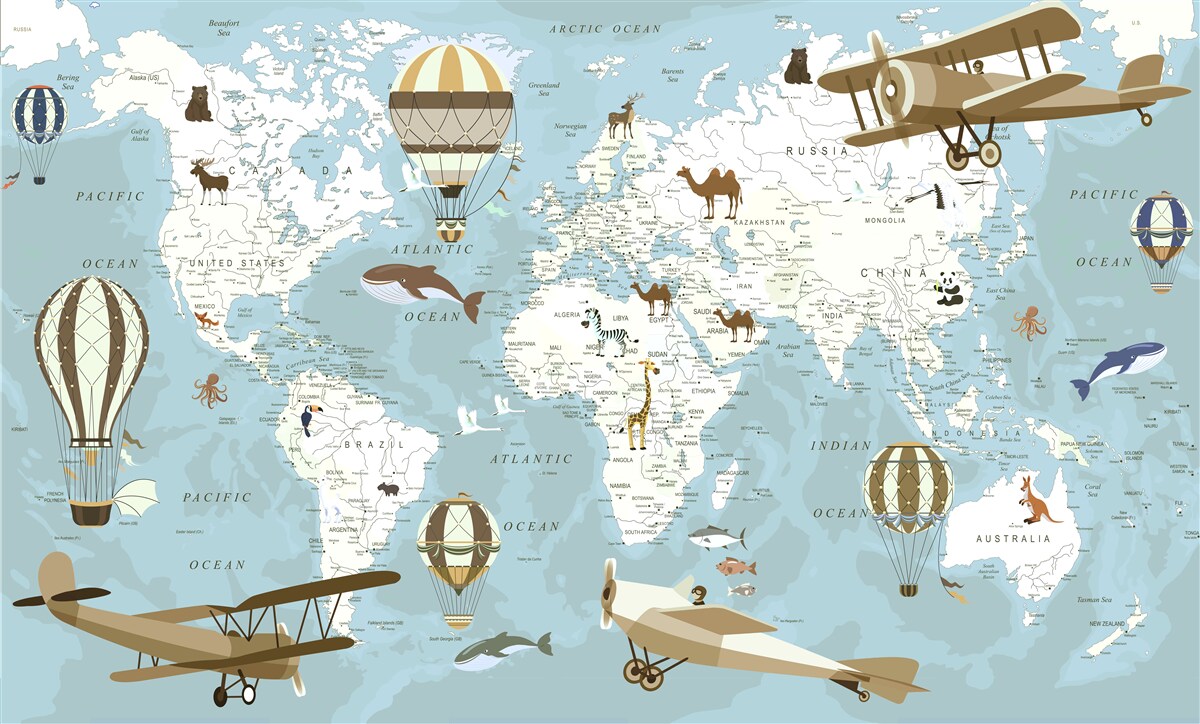 Fototapeta mapa sveta