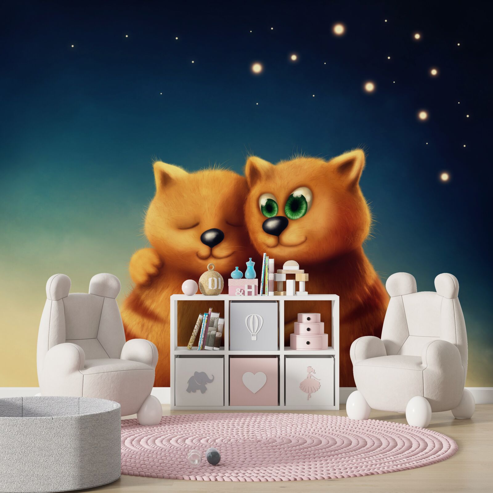 Fototapeta mačky sa navzájom objímajú