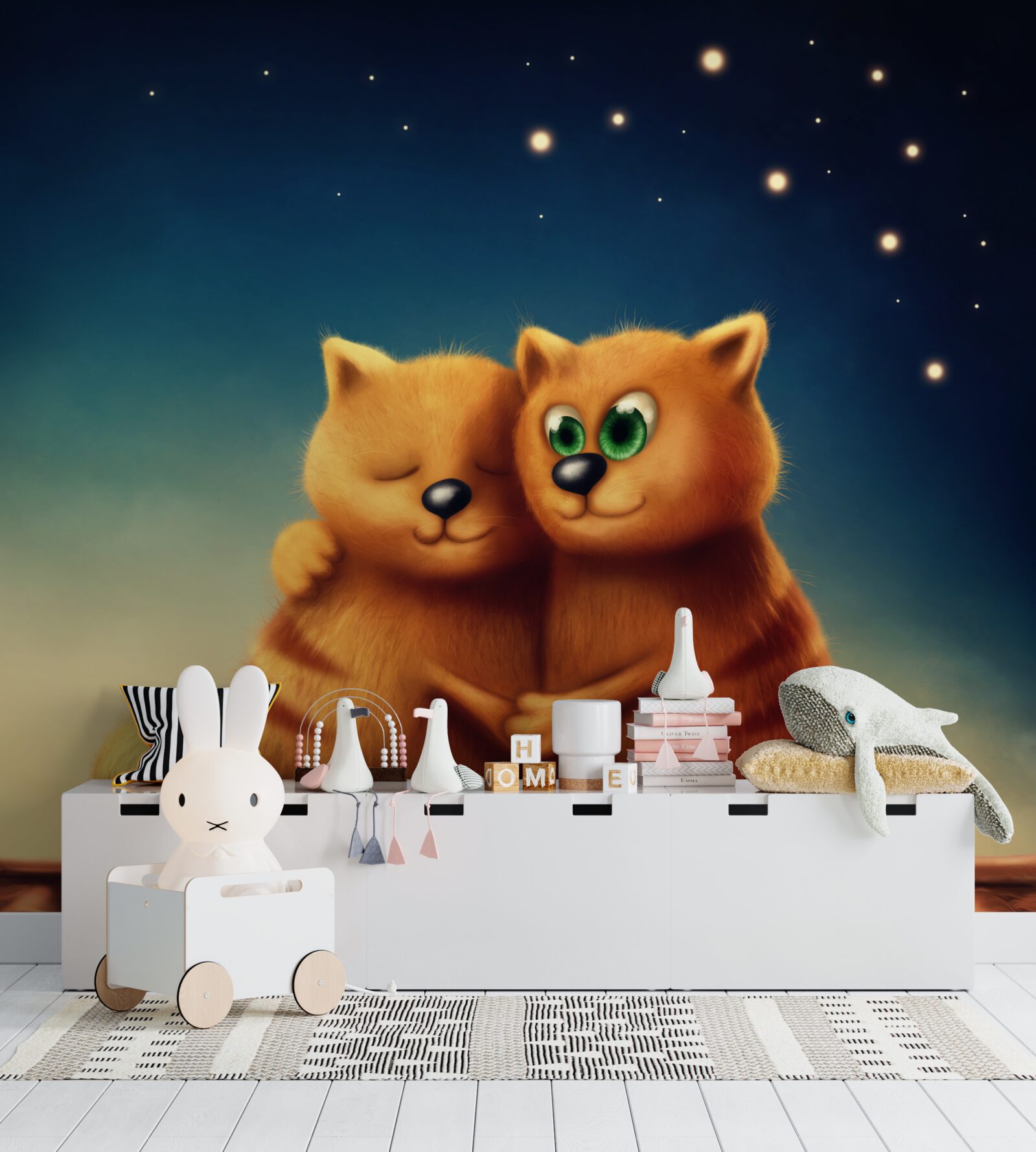 Fototapeta mačky sa navzájom objímajú