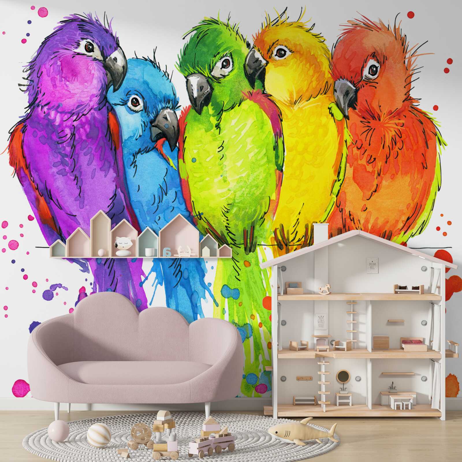 Fototapeta rôzne papagáje