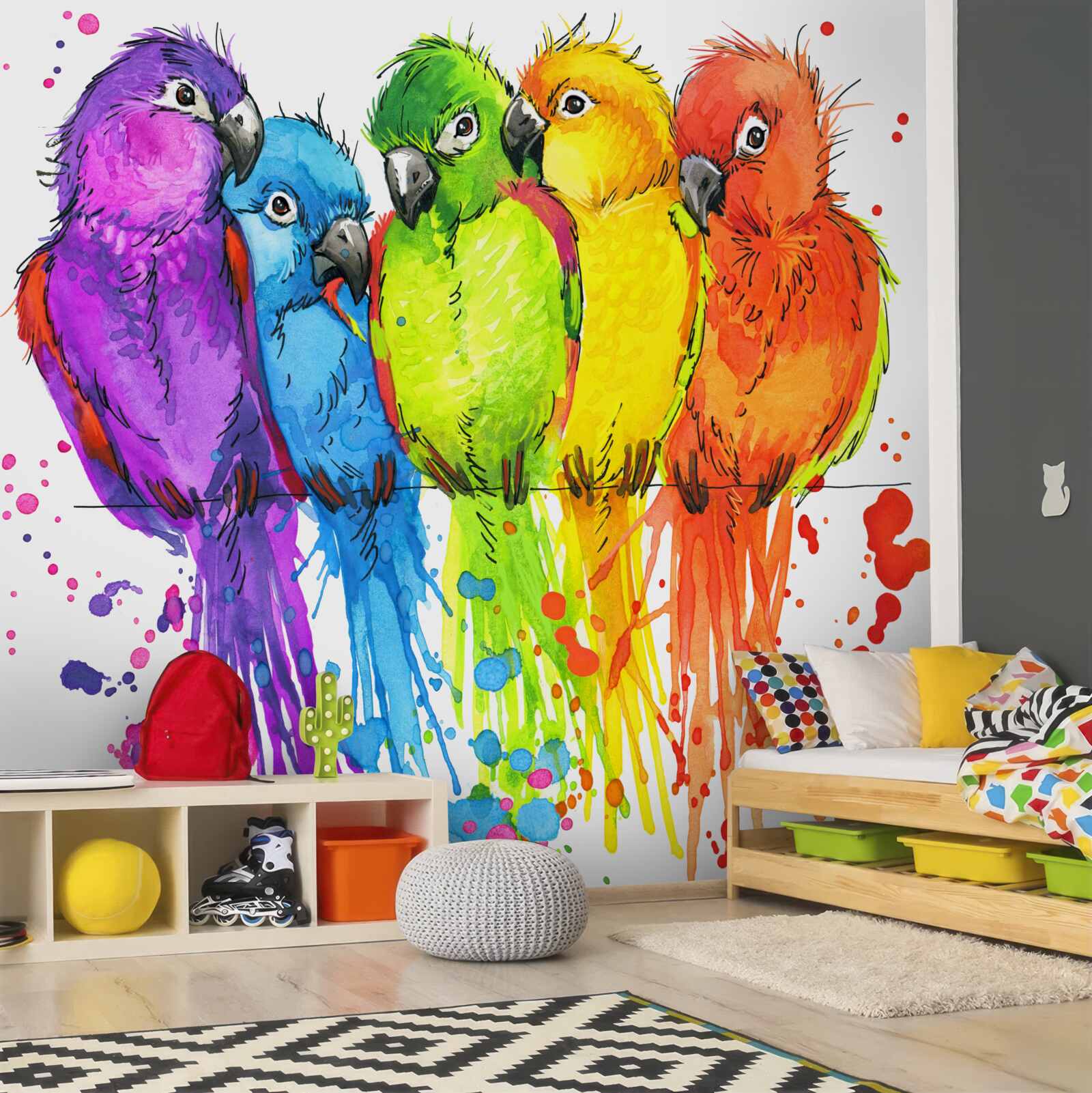 Fototapeta rôzne papagáje