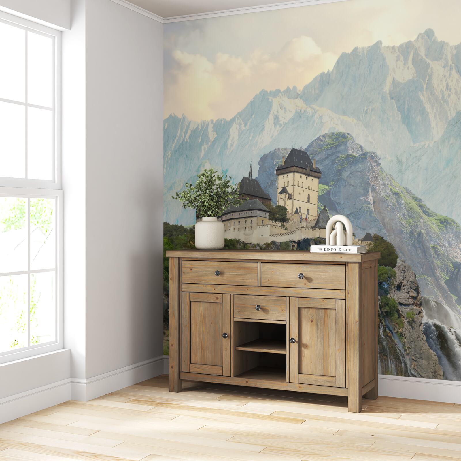 Fototapeta Karlštejn je hrad nachádzajúci sa v horách