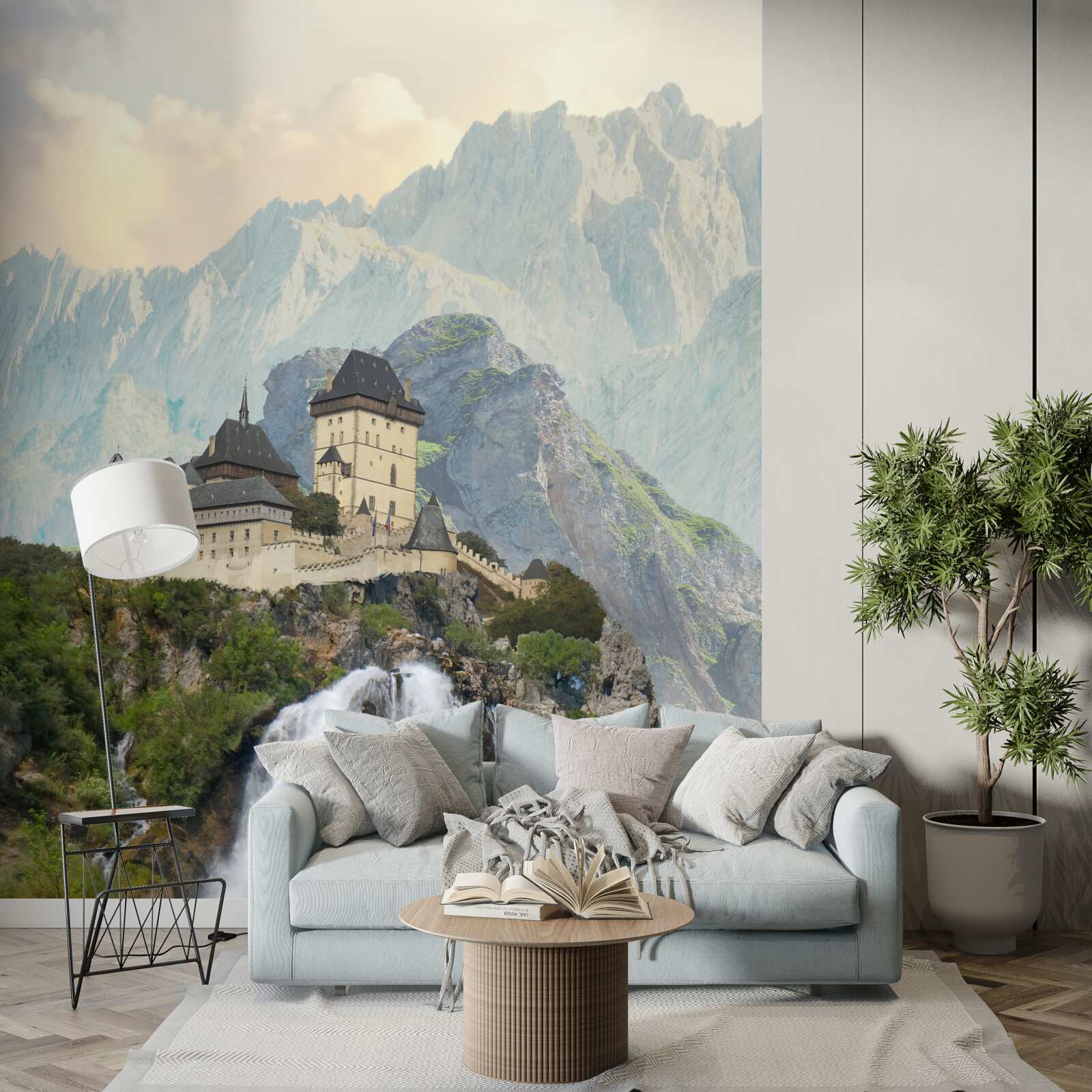 Fototapeta Karlštejn je hrad nachádzajúci sa v horách