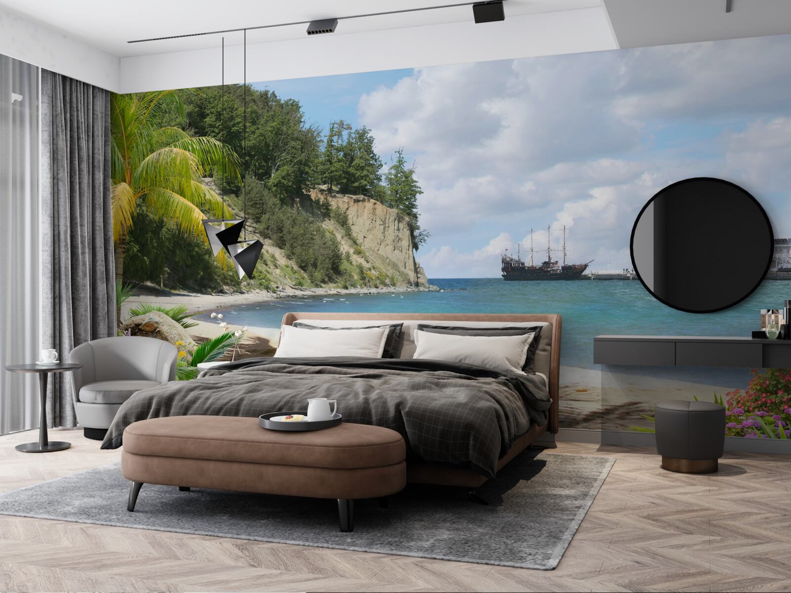 Fototapeta prístav s loďami