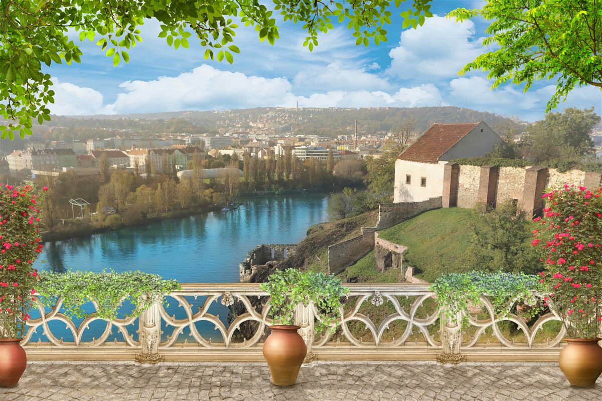 Fototapeta horská osada