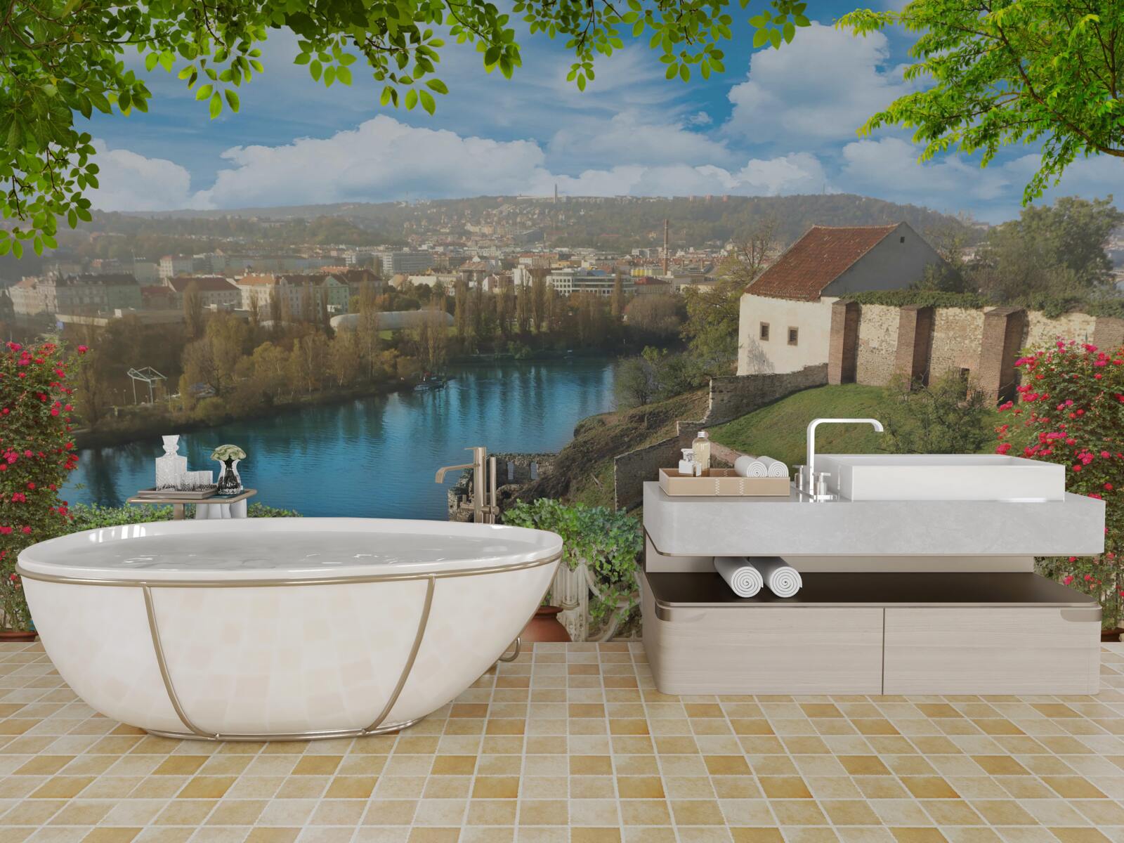 Fototapeta horská osada