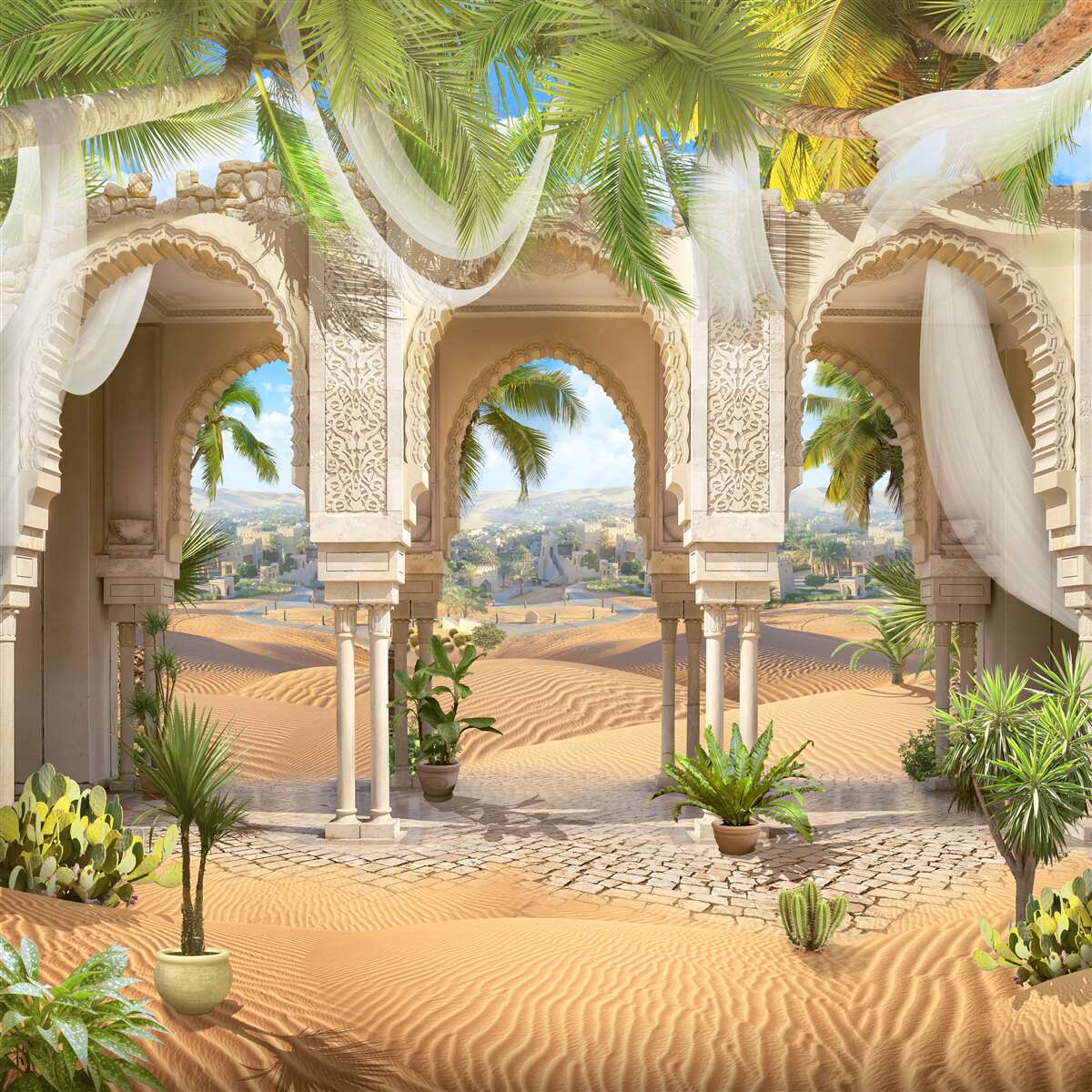 Fototapeta púštna panoráma z paláca