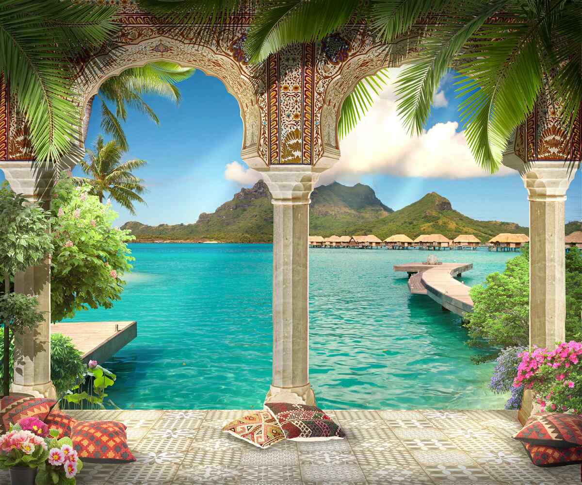 Fototapeta nádherná terasa na oddych