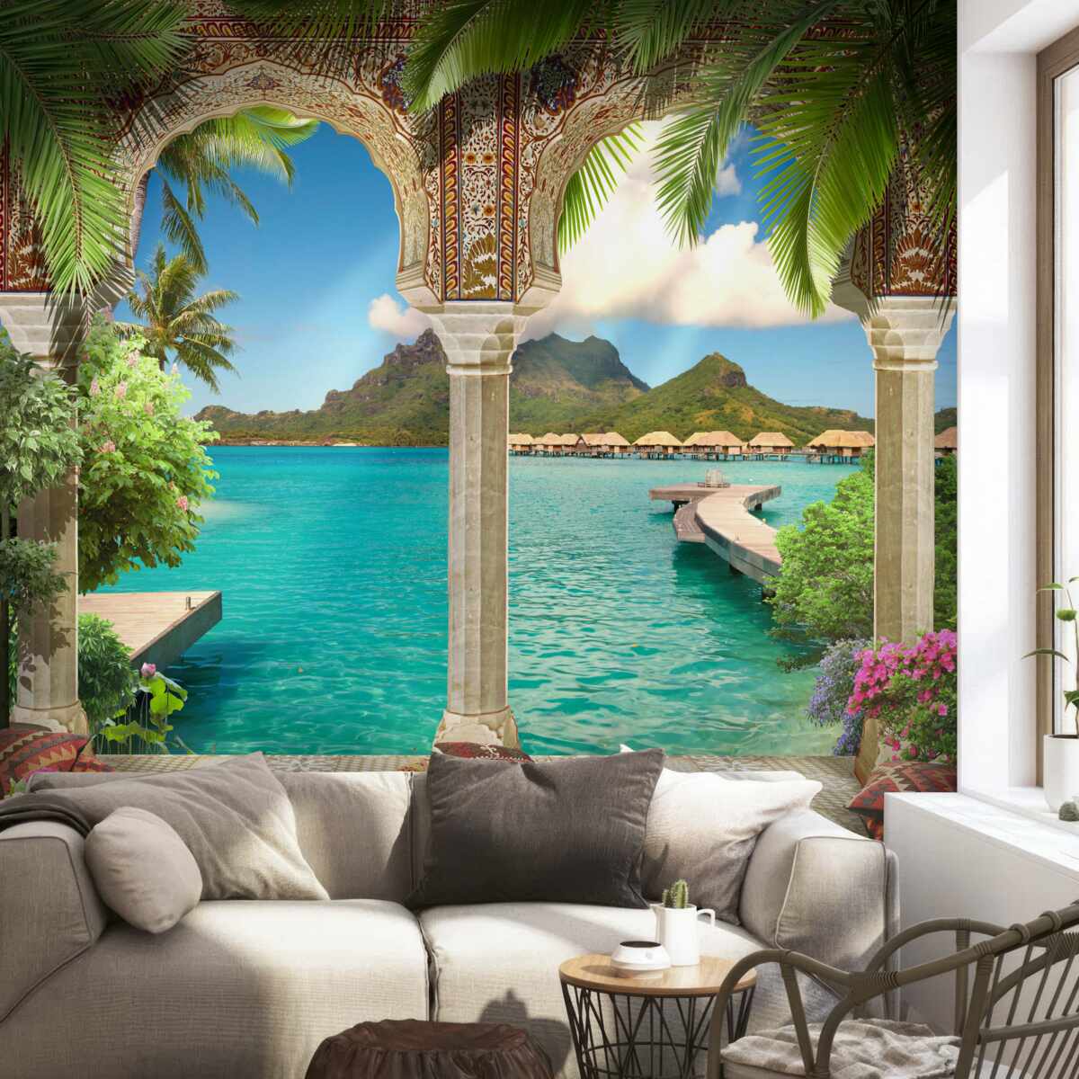 Fototapeta nádherná terasa na oddych