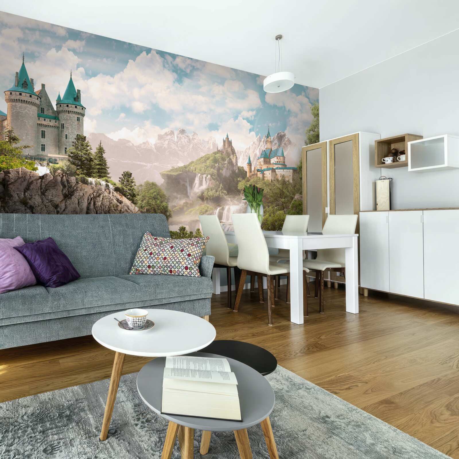 Fototapeta výhľad na hrady a vodopády