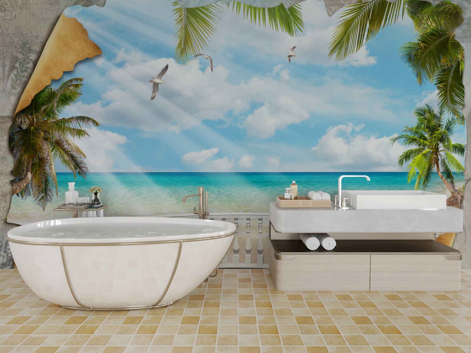 Fototapeta malebný výhľad na more v lete