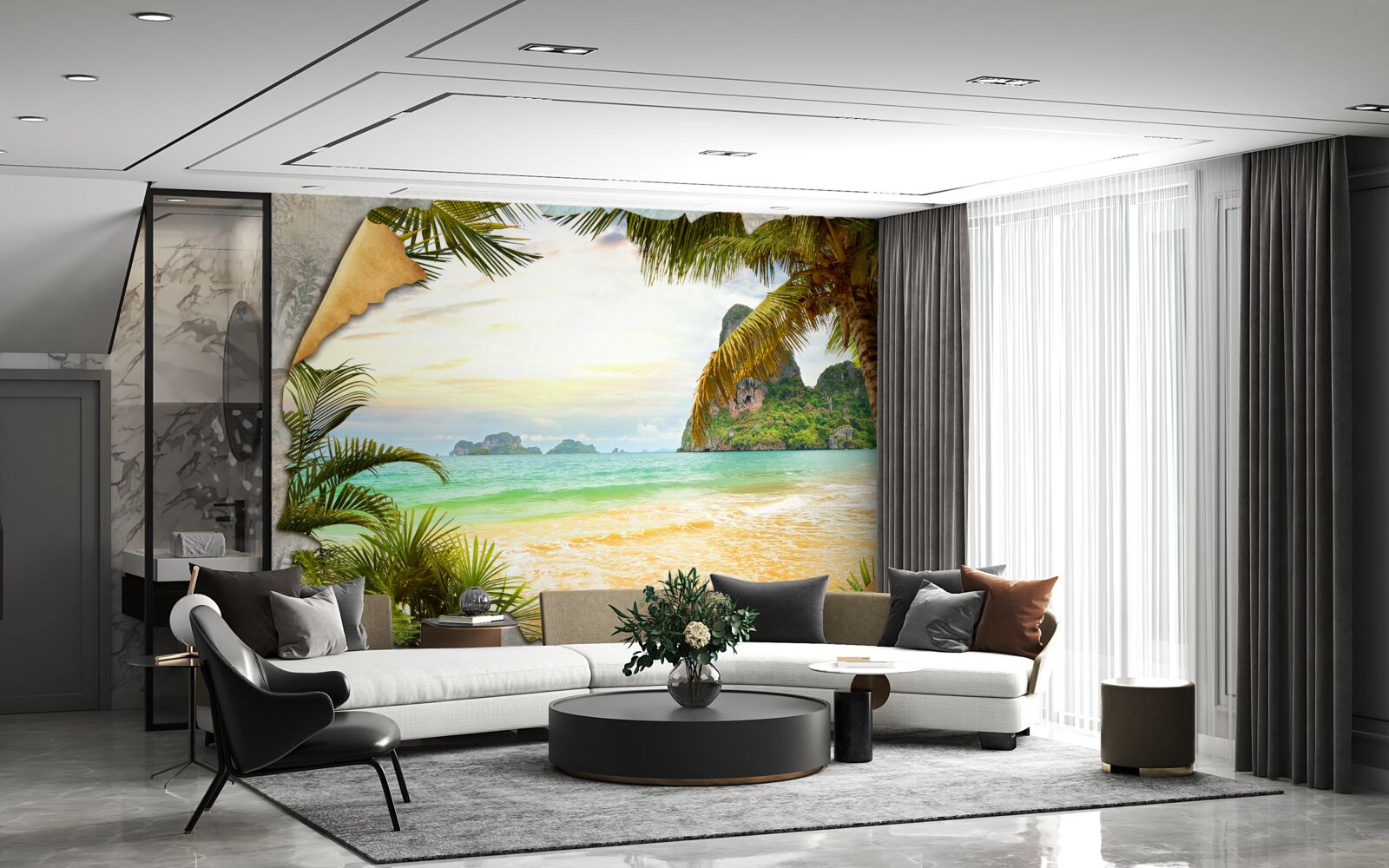 Fototapeta oceán a útesy