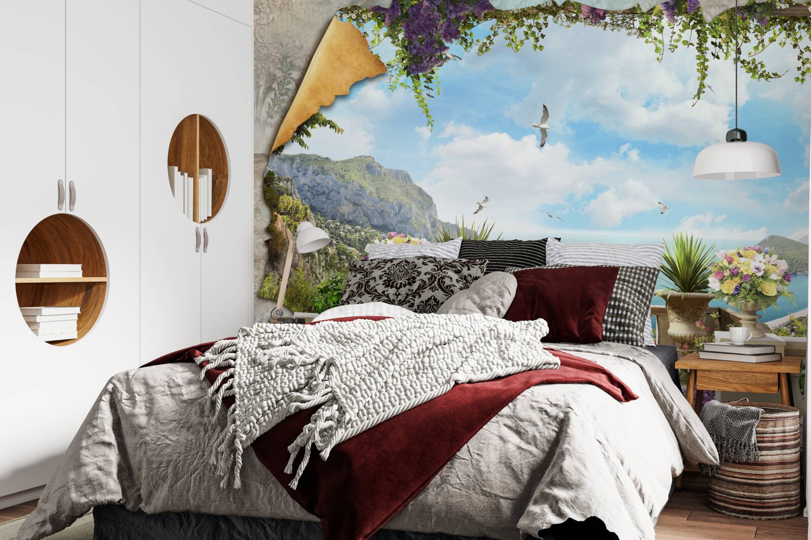 Fototapeta panoramatický výhľad na more z balkóna