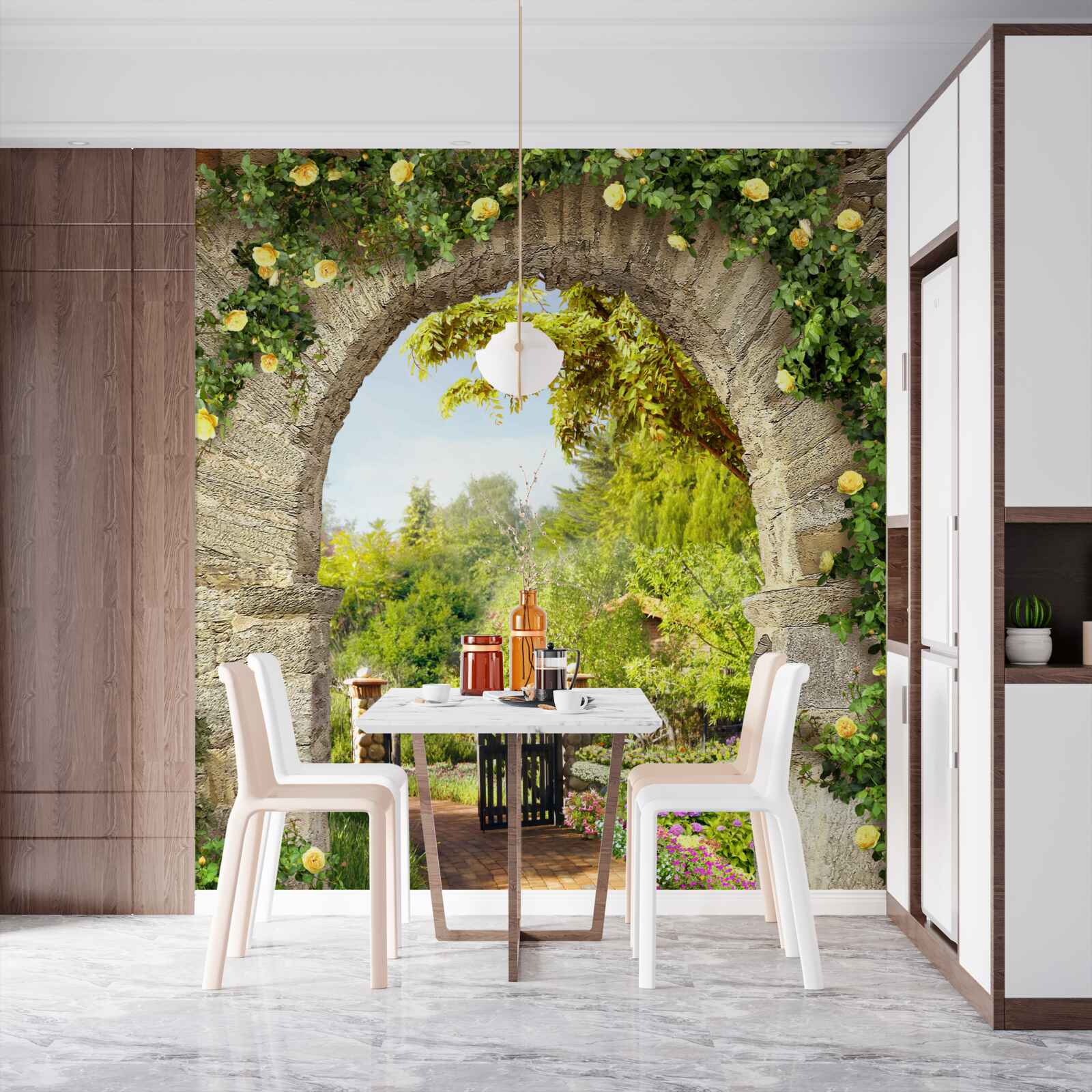 Fototapeta ružová záhrada