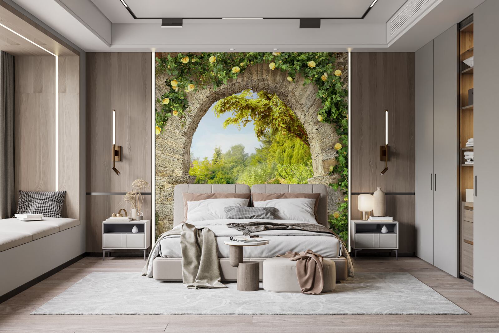 Fototapeta ružová záhrada