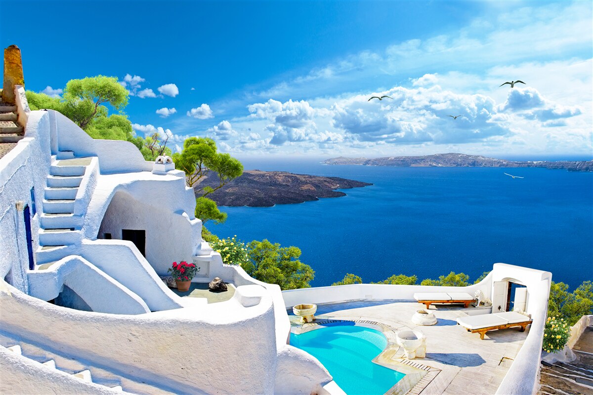 Fototapeta Ostrov Santorini v Grécku