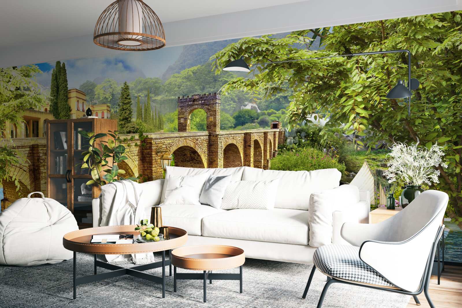 Fototapeta nádherný architektonický most cez kanál