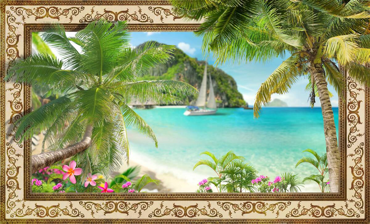 Fototapeta jachta s plachtami na mori