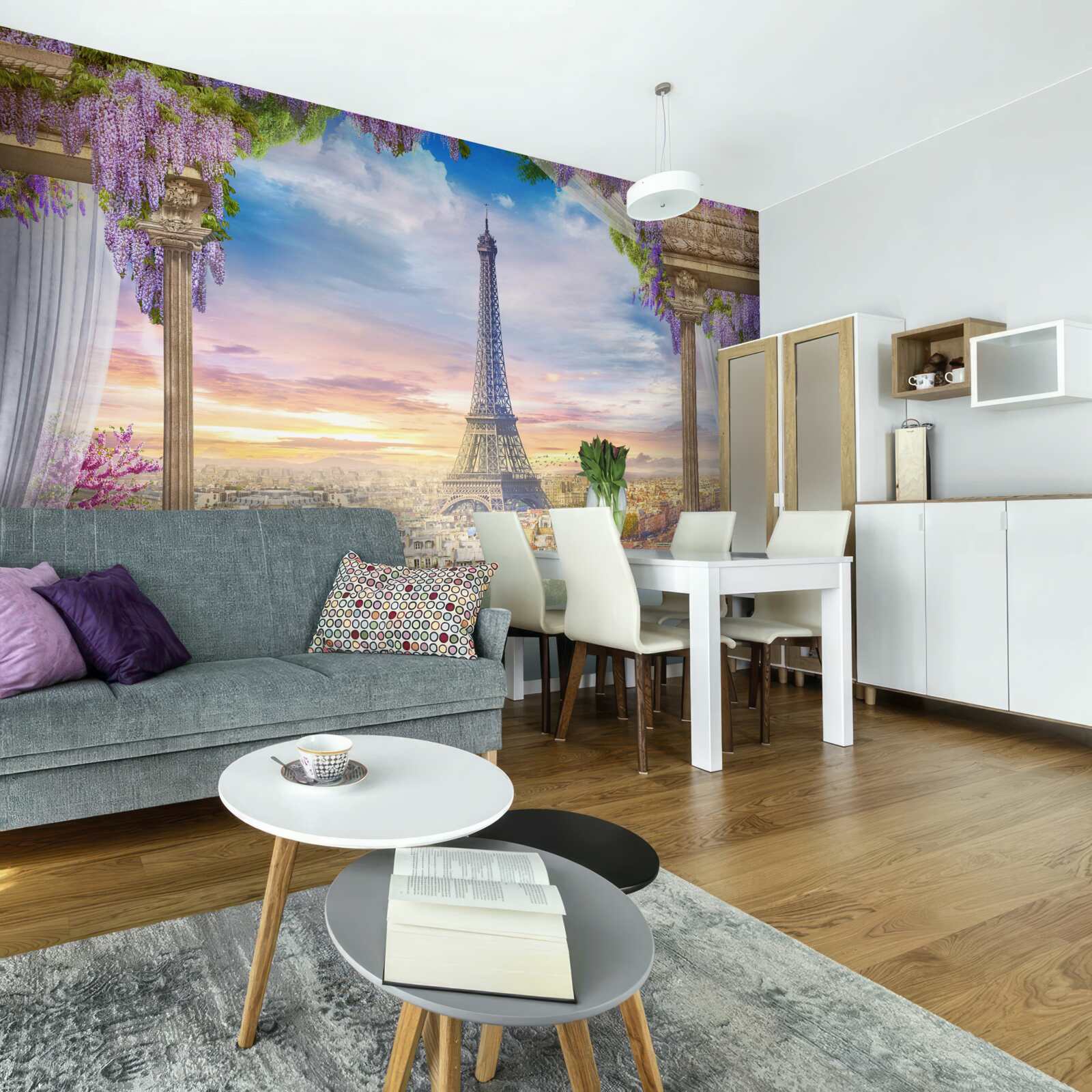 Fototapeta nádherný výhľad na Eiffelovu vežu