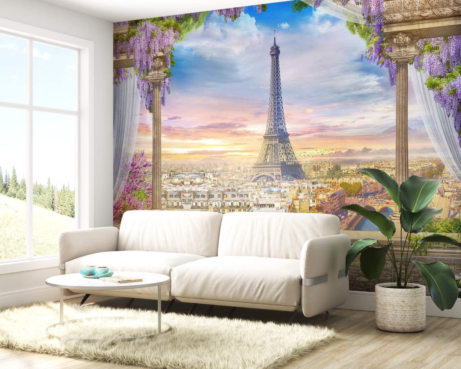 Fototapeta nádherný výhľad na Eiffelovu vežu