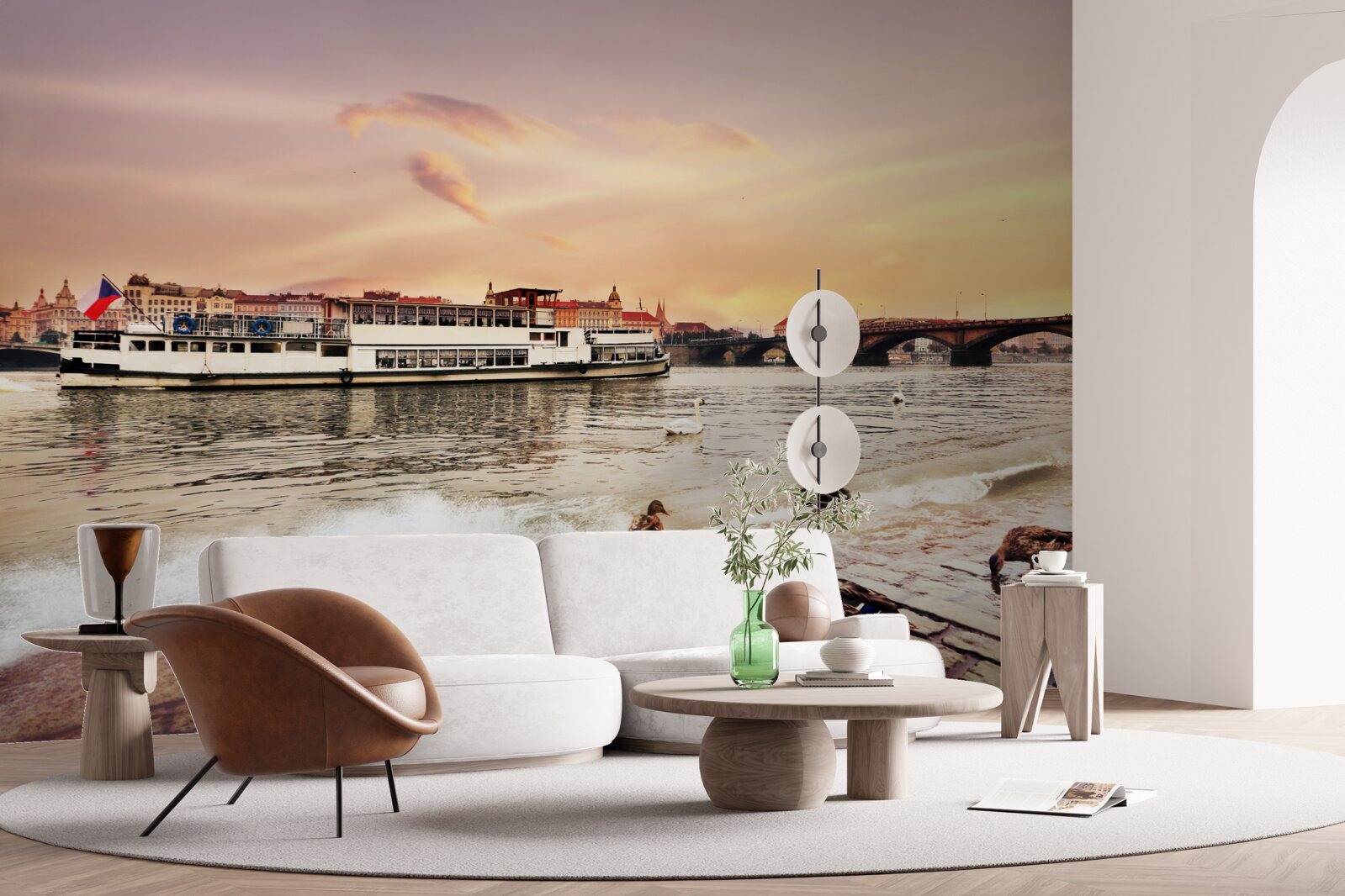 Fototapeta kačice pri rybníku