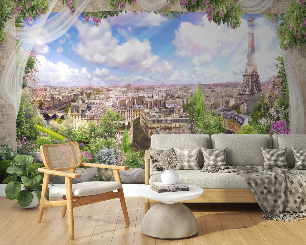 Fototapeta panoráma Paríža a jeho hlavný symbol