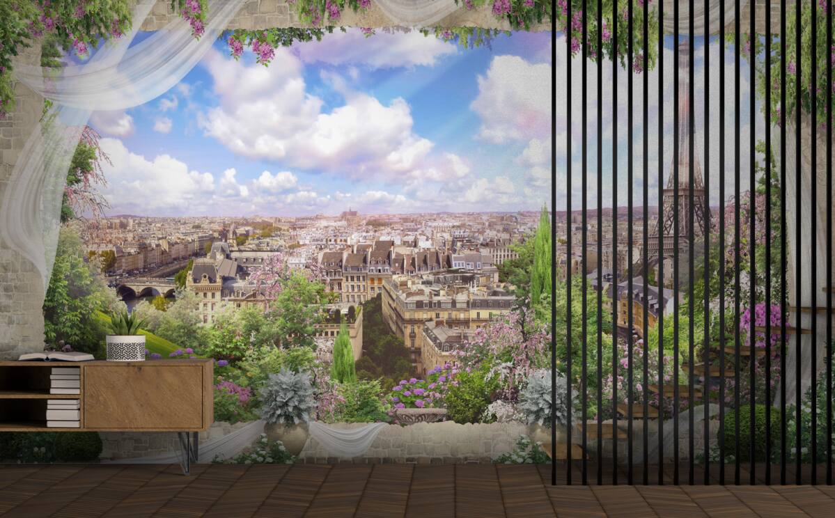 Fototapeta panoráma Paríža a jeho hlavný symbol