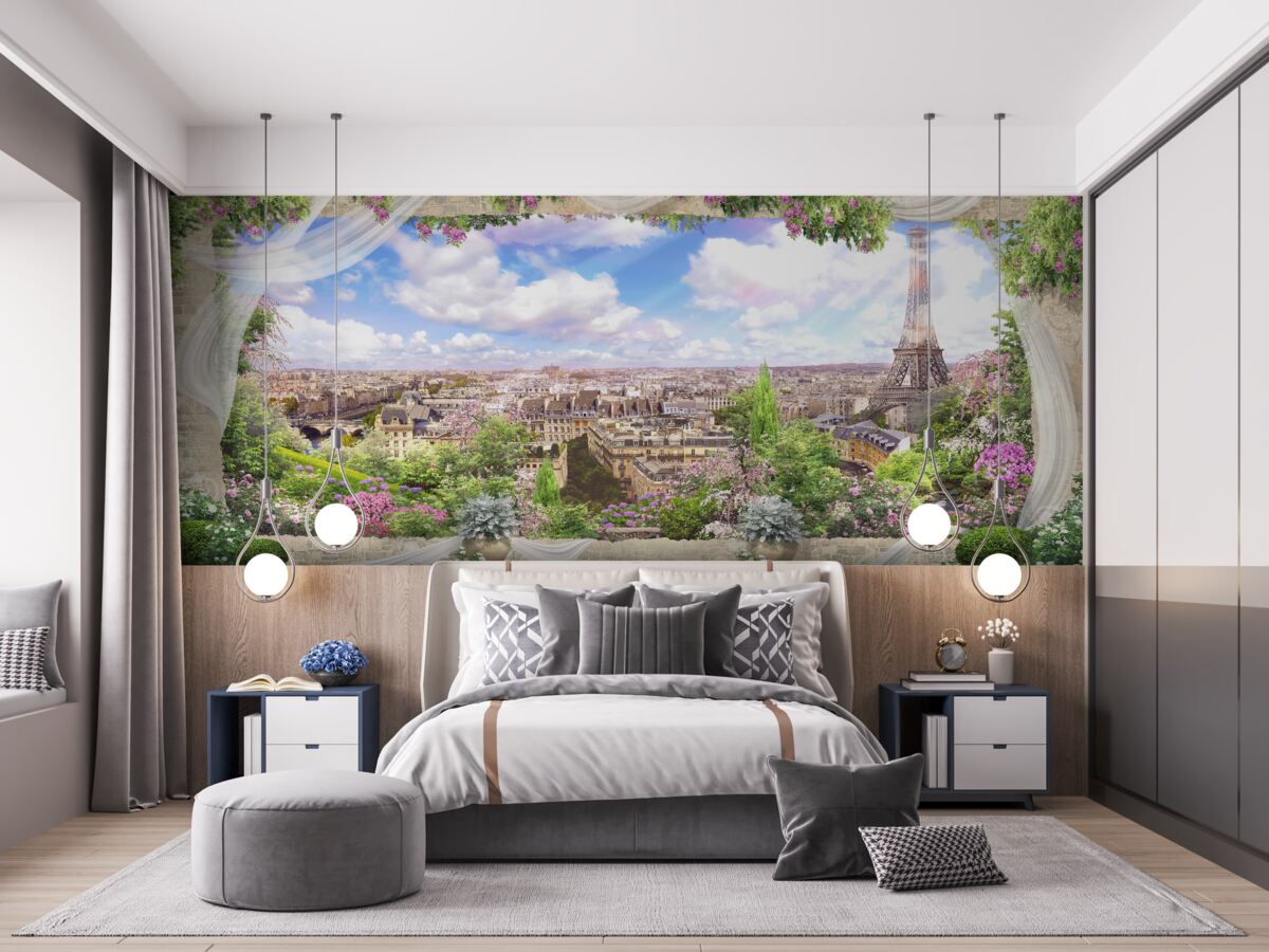 Fototapeta panoráma Paríža a jeho hlavný symbol