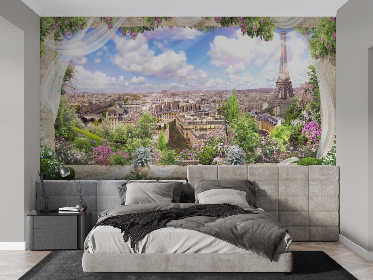 Fototapeta panoráma Paríža a jeho hlavný symbol