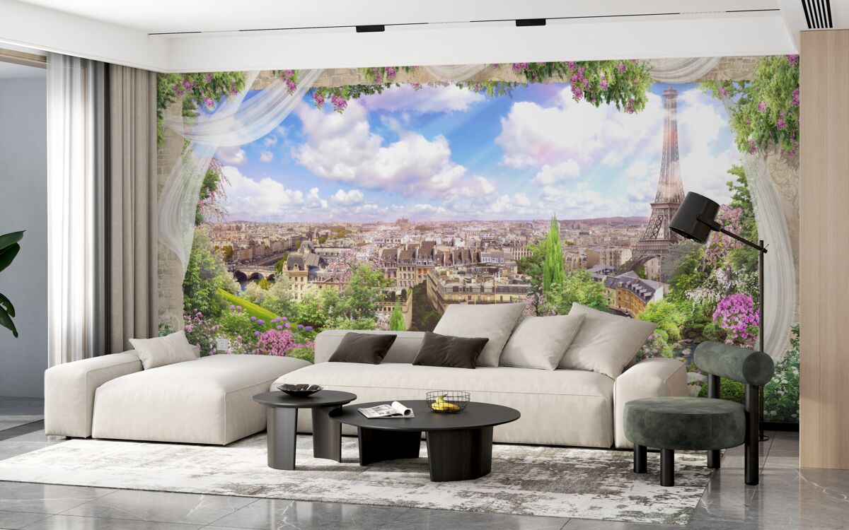 Fototapeta panoráma Paríža a jeho hlavný symbol