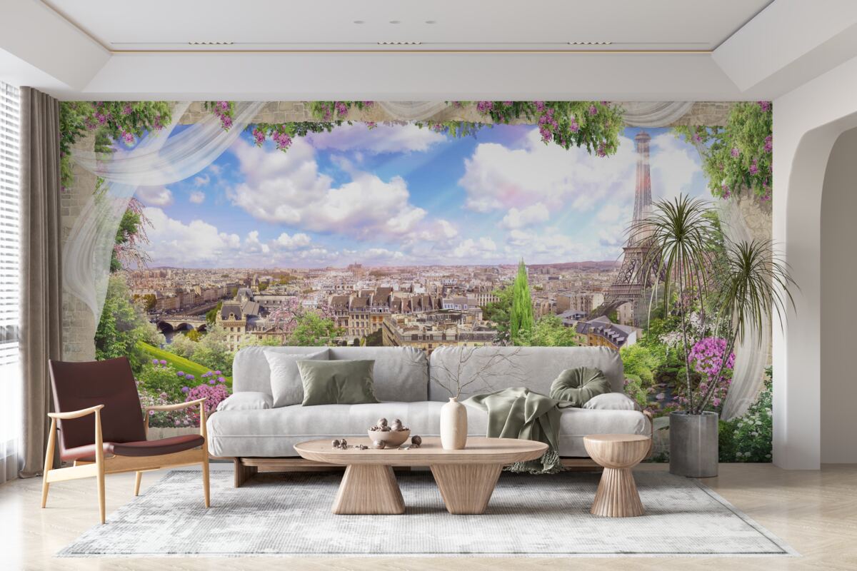 Fototapeta panoráma Paríža a jeho hlavný symbol