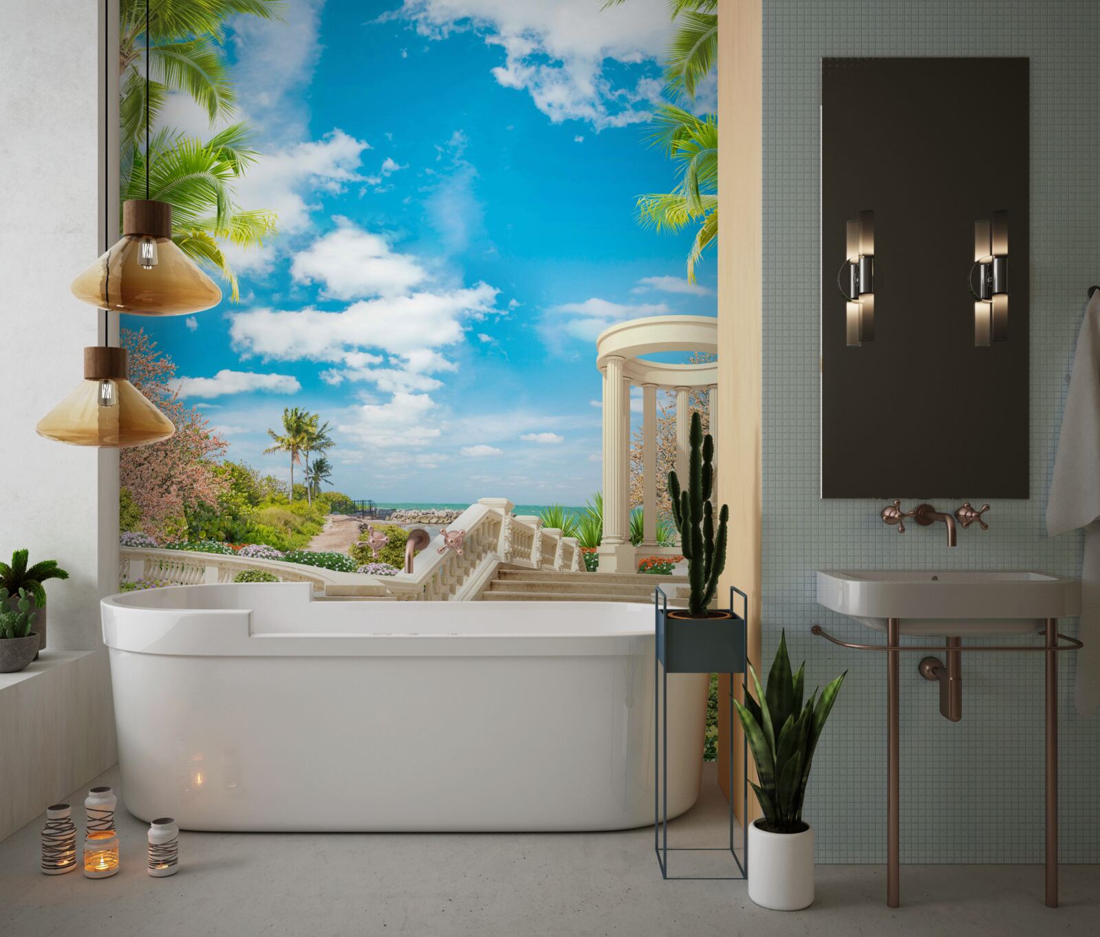 Fototapeta pri mori je altánok