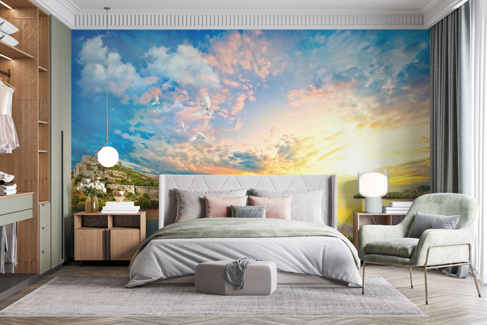 Fototapeta z vody sa vynárajú delfíny