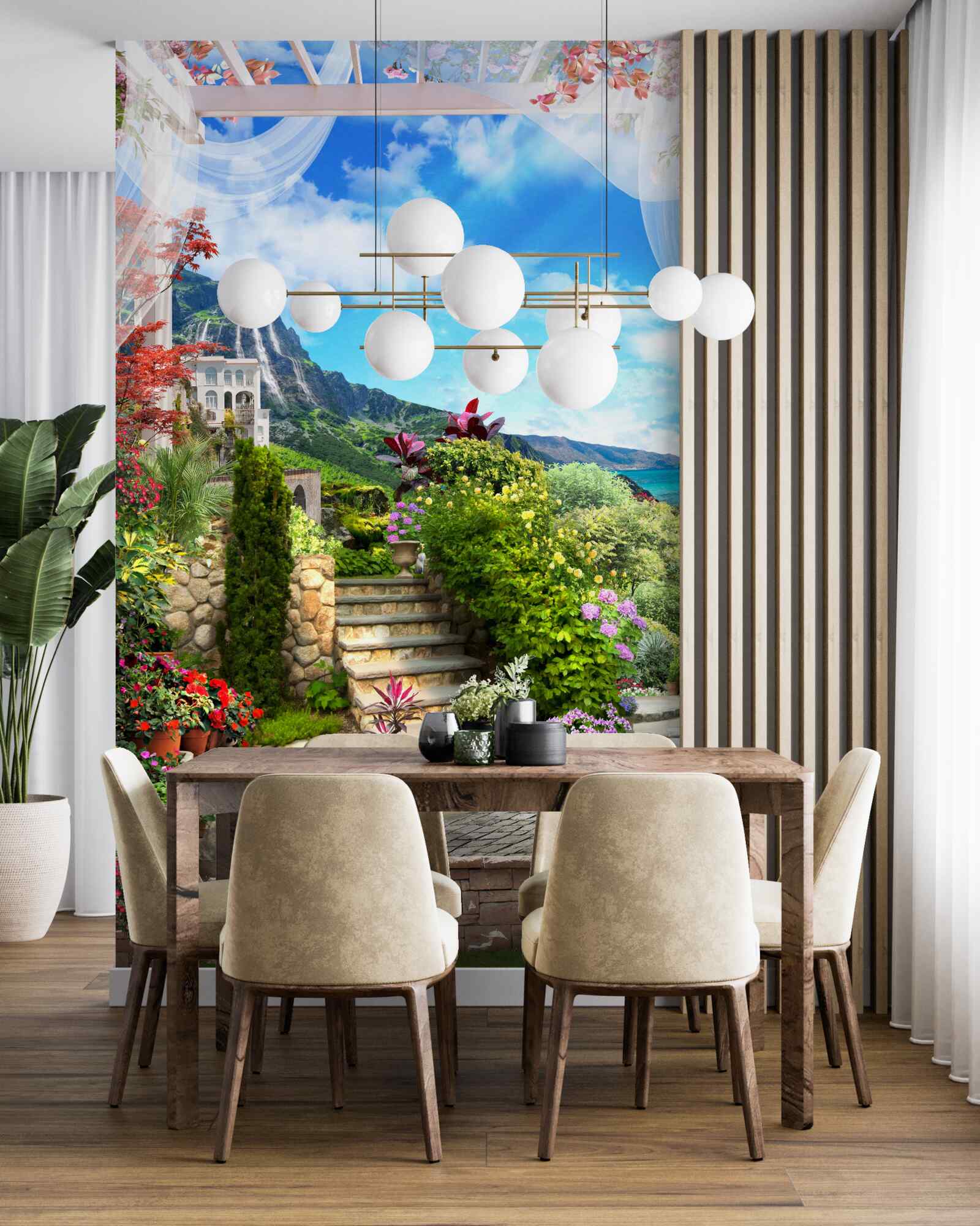 Fototapeta záhrada pri pobreží