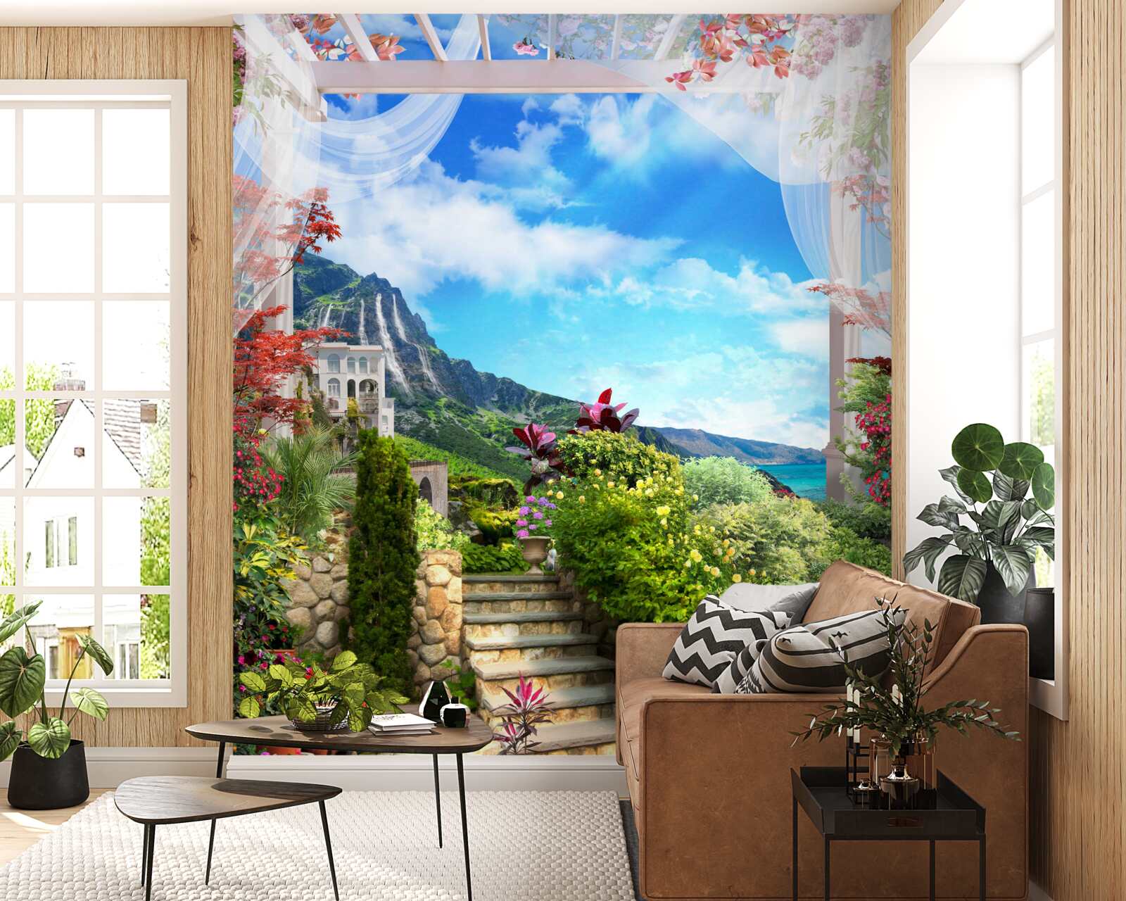 Fototapeta záhrada pri pobreží