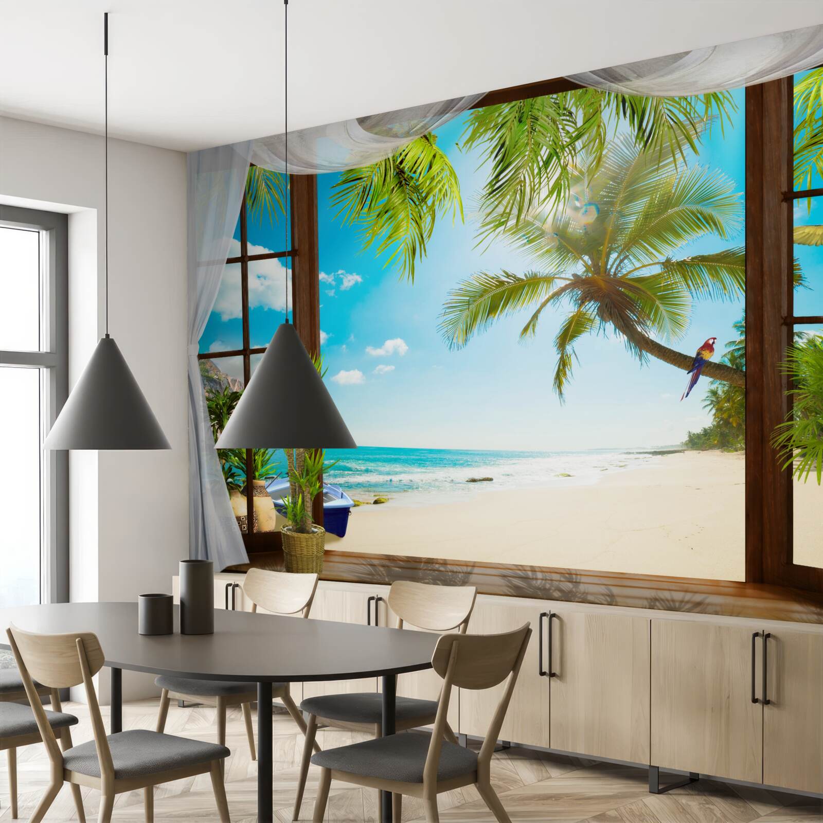 Fototapeta odchod z domu na piesočnatú pláž