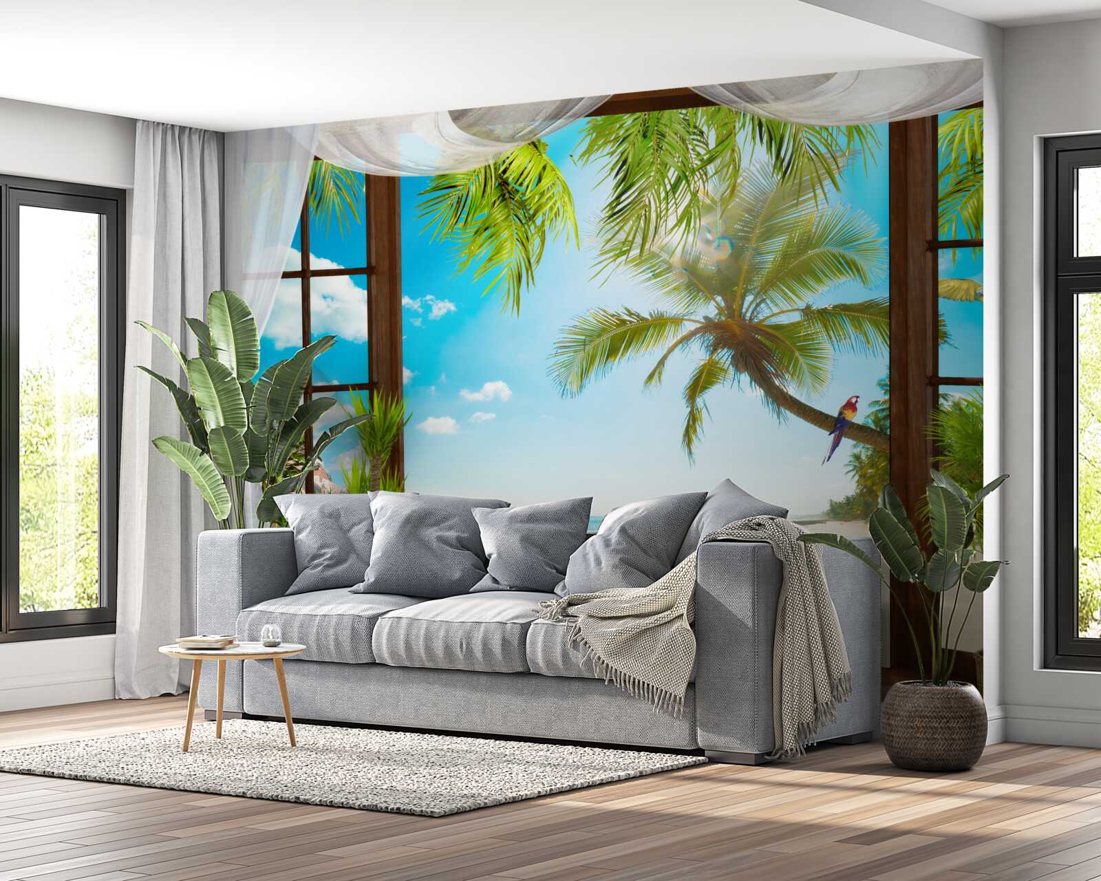 Fototapeta odchod z domu na piesočnatú pláž