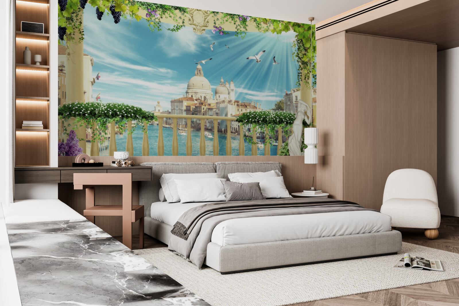 Fototapeta výhľad z balkóna na nádheru Benátok