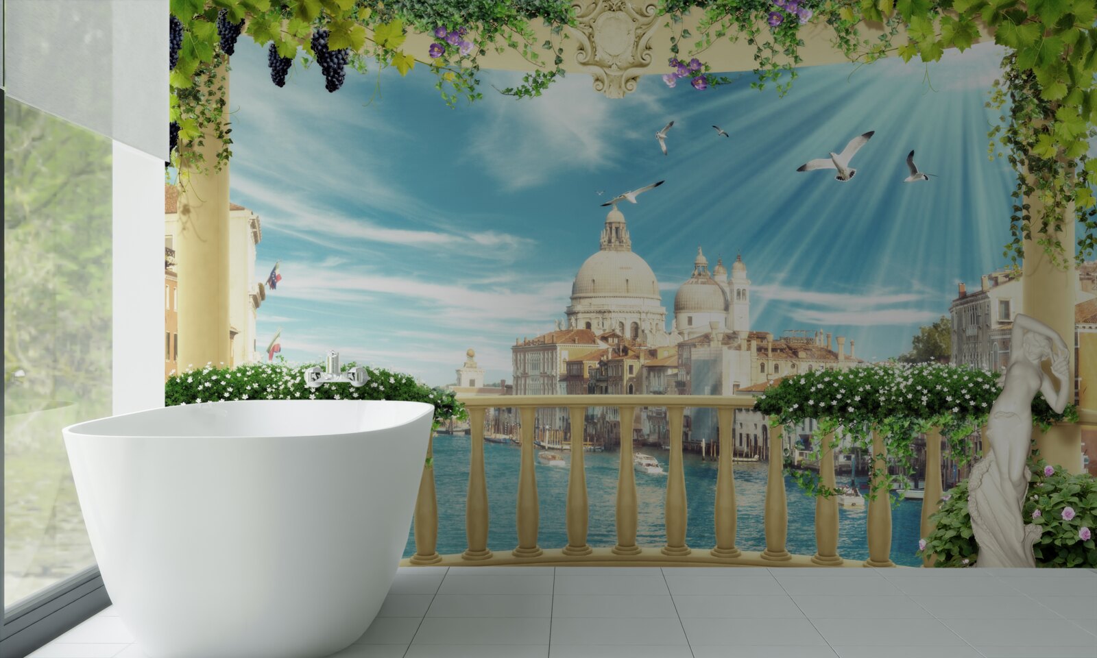 Fototapeta výhľad z balkóna na nádheru Benátok