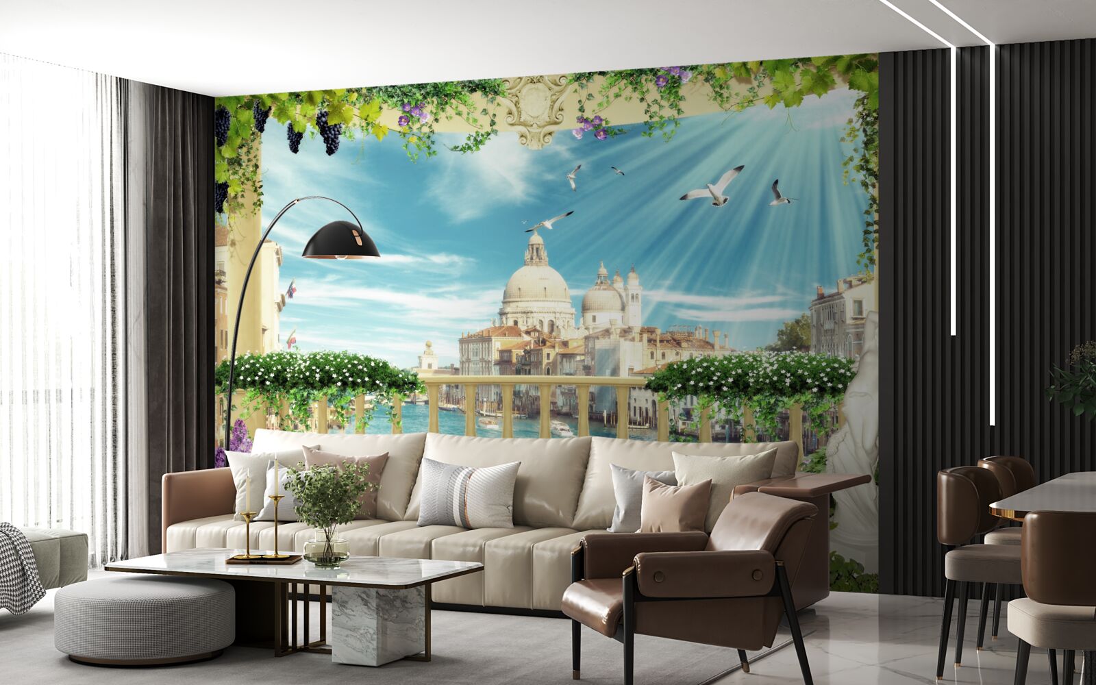 Fototapeta výhľad z balkóna na nádheru Benátok