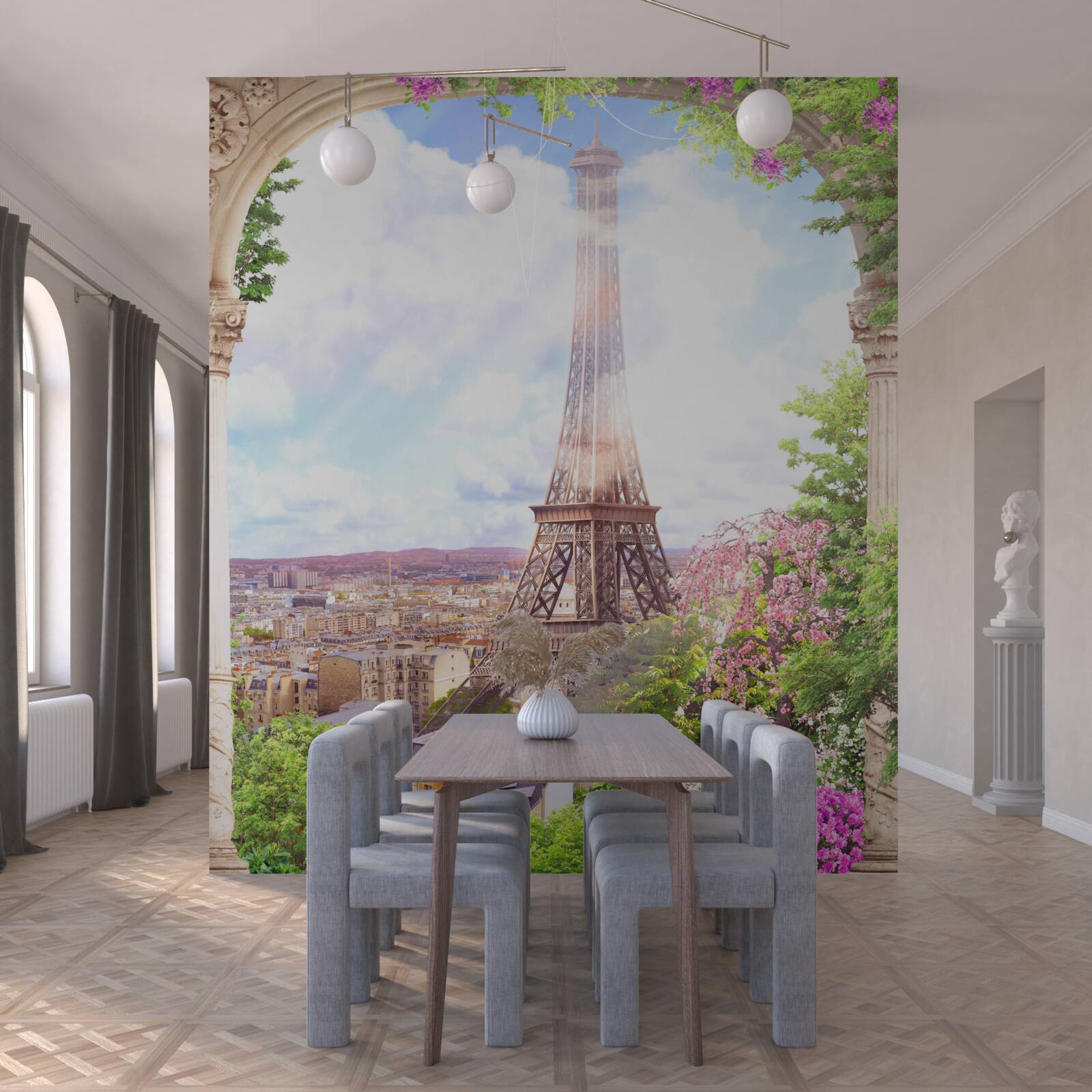 Fototapeta panoráma Paríža s Eiffelovou vežou