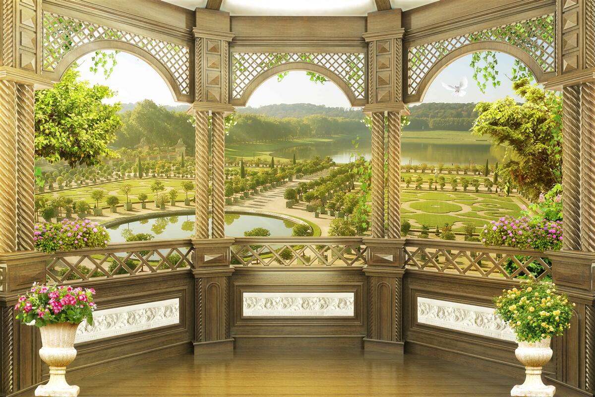 Fototapeta elegantný vyrezávaný altánok