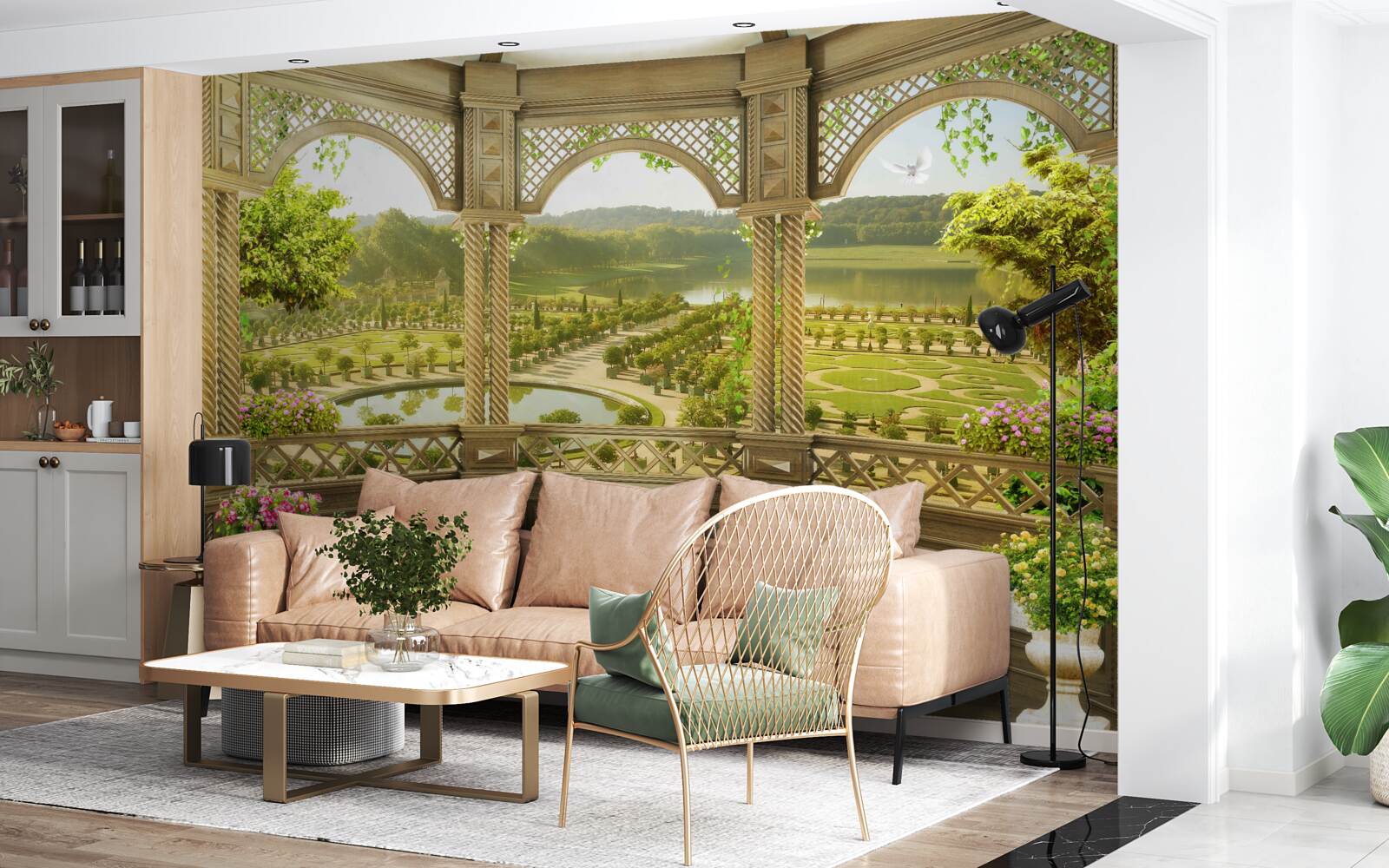 Fototapeta elegantný vyrezávaný altánok