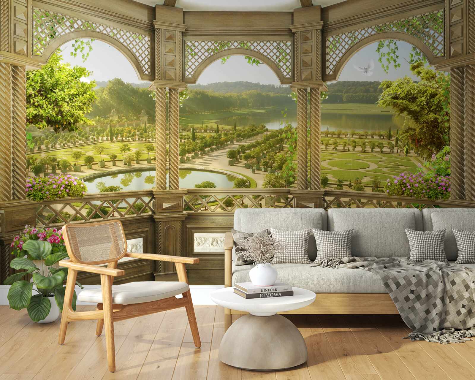 Fototapeta elegantný vyrezávaný altánok