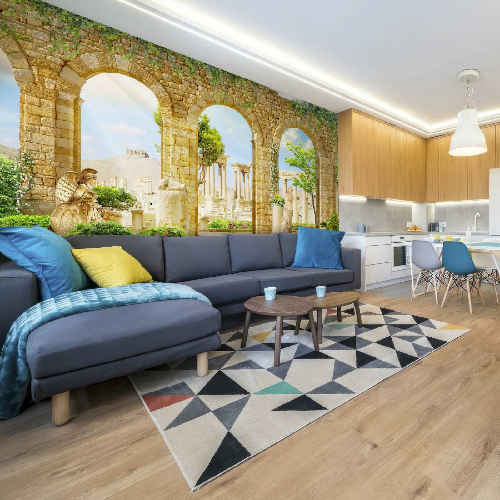 Fototapeta starobylé formy obklopené zeleňou