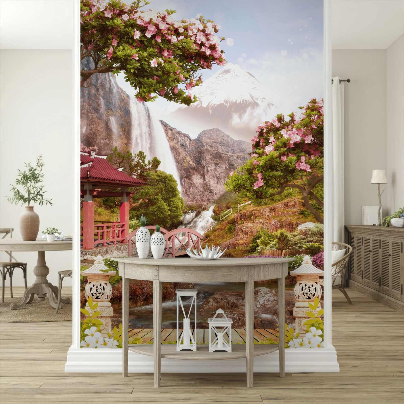 Fototapeta záhrada rozkvitnutá čínskou krásou